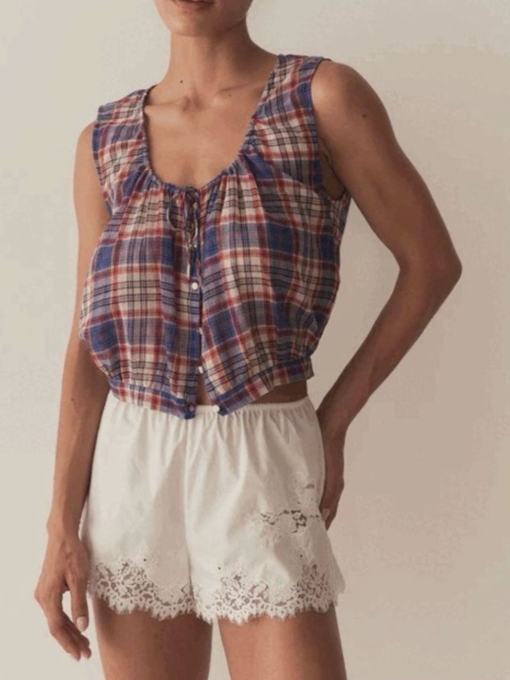 Doen Theo top in plaid - Picture 5 of 5